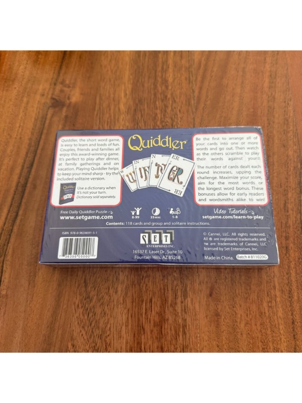 Quiddler Card Game The Short Word Game Set Enterprises New Sealed Ages 8-99 - Picture 2 of 2